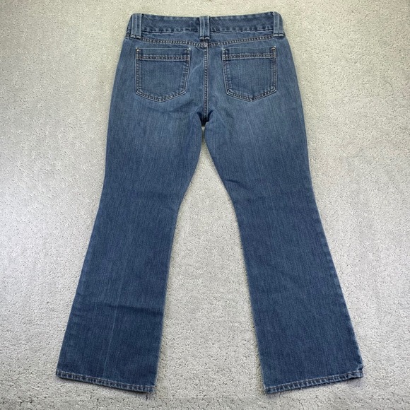 GAP Curvy Boot Cut Womens Jeans Size 12 Blue Denim Stretch Ankle Distressed Y2k - Picture 6 of 13